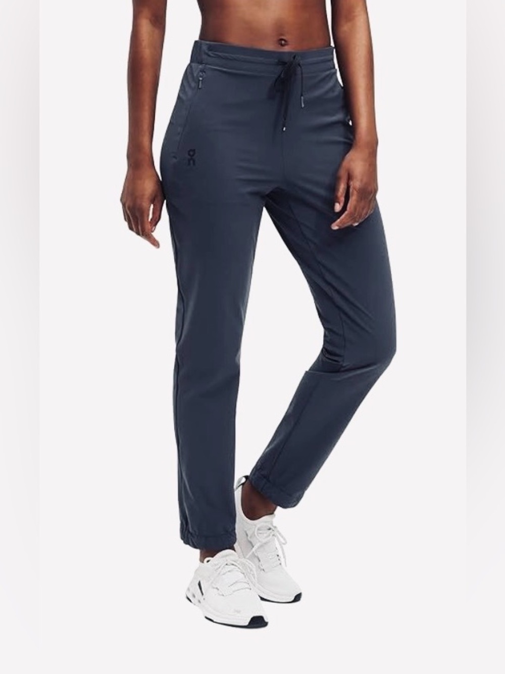 NWT [On] Cloud Running Active Pants Performance Joggers Navy Blue Women’s L - Picture 2 of 14